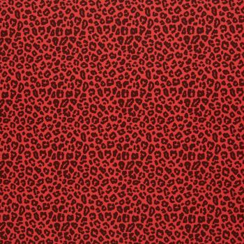 Baumwolle Leoni Animalprint  Koralle/Burgundy by Swafing